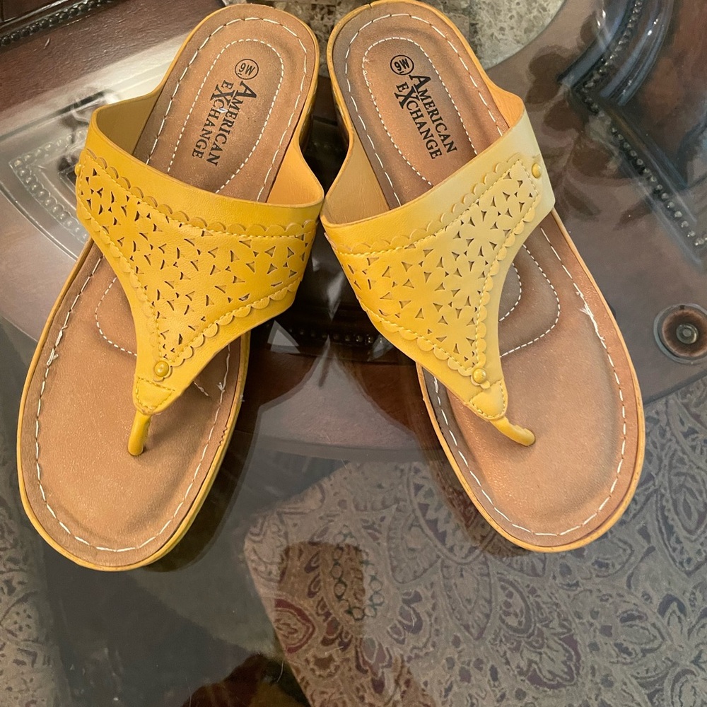 American Exchange Yellow Women's Sandals